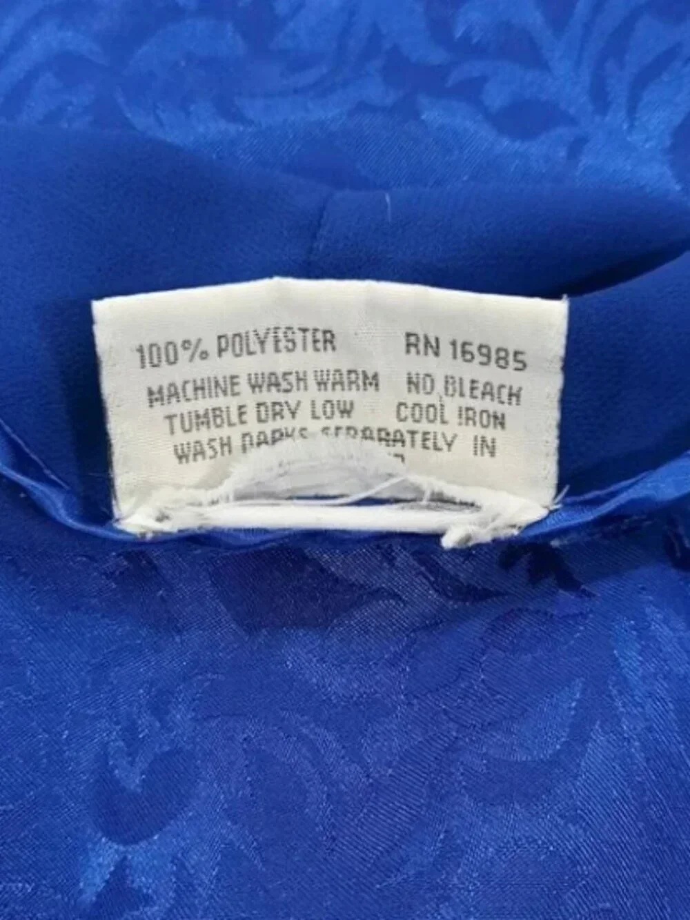 Vtg 80s satin nightshirt w/ sheer panels - Val Mode Lingerie brand - Picture 7 of 8